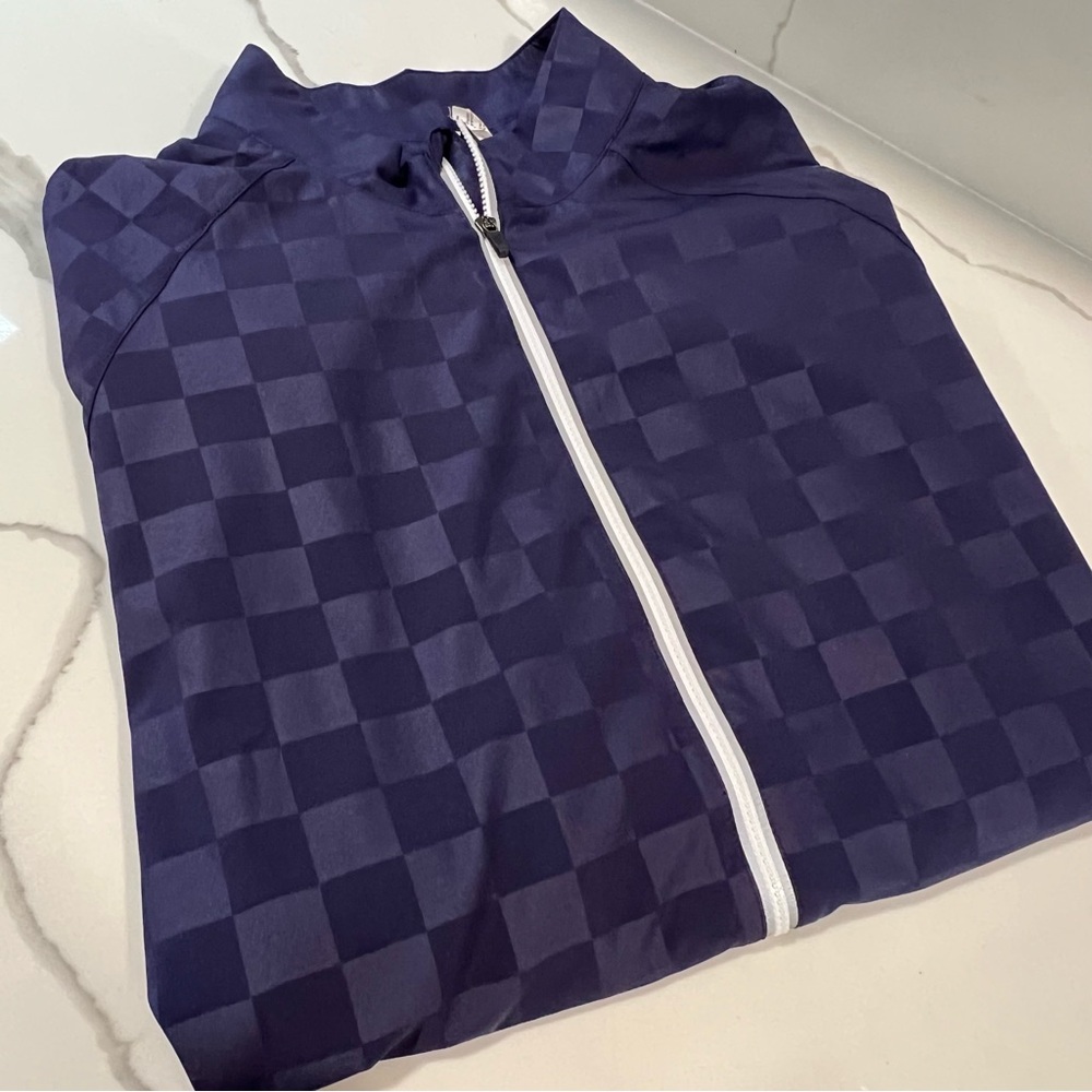 Rhone men's size XL checkered Swift academy‎ jacket windbreaker mesh lined light